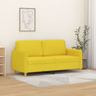Tweezitsbank stof 140 cm geel