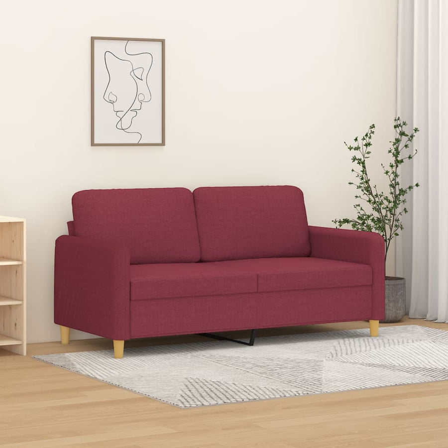 Tweezitsbank Stof 140 cm Wijnrood