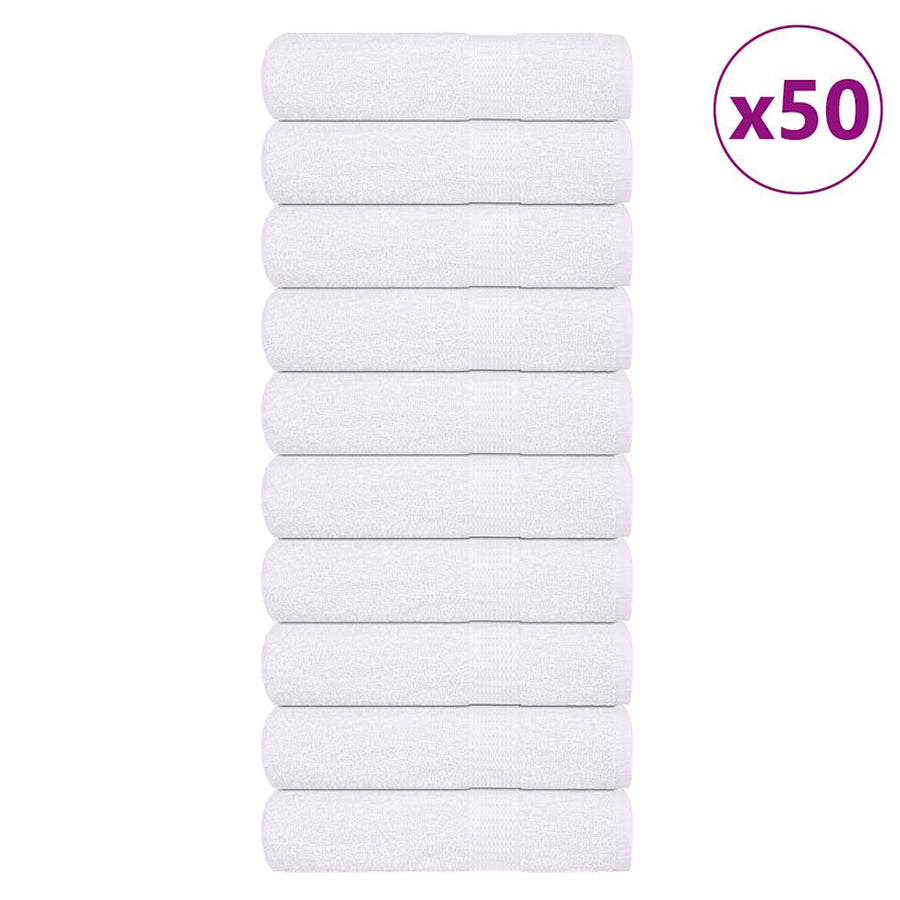 Handdoeken 50 st 50x100 cm 360 g/m² 100% katoen wit