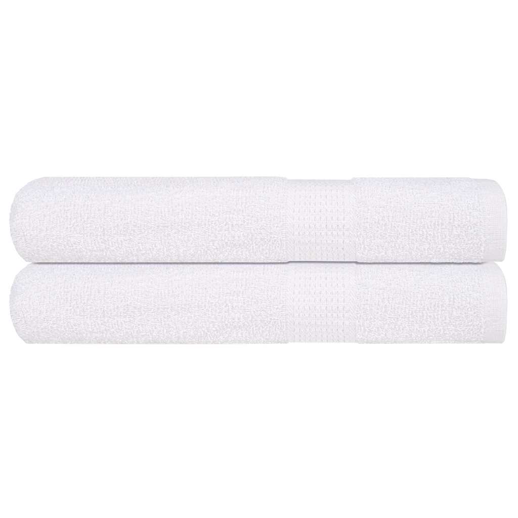 Saunahanddoeken 2 st 80x200 cm 360 g/m² 100% katoen wit