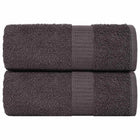 Washandjes 2 st 15x21 cm antraciet katoen