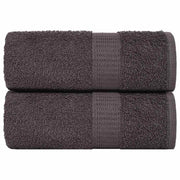 Washandjes 2 st 15x21 cm antraciet katoen