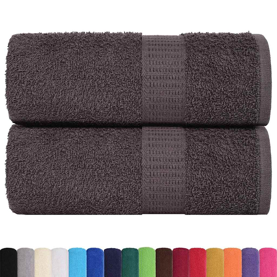 Washandjes 2 st 15x21 cm 360 g/m² 100% katoen antracietkleurig