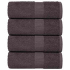 Washandjes 4 st 15x21 cm antraciet