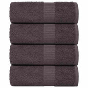 Washandjes 4 st 15x21 cm antraciet