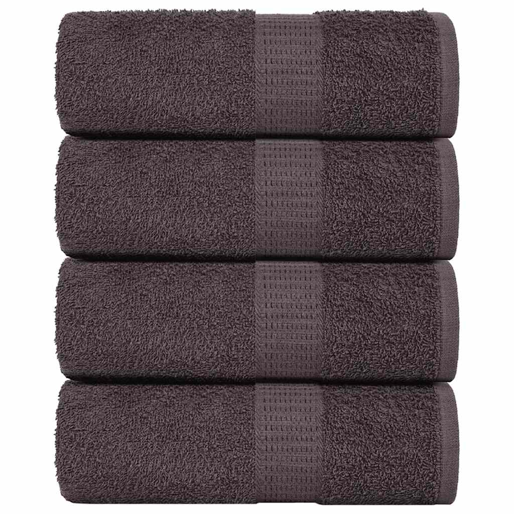 Washandjes 4 st 15x21 cm 360 g/m² 100% katoen antracietkleurig