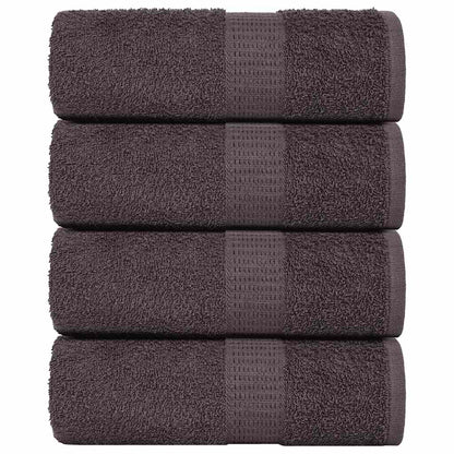 Washandjes 4 st 15x21 cm 360 g/m² 100% katoen antracietkleurig