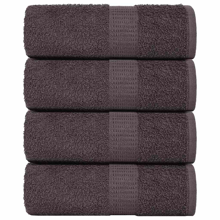 Washandjes 4 st 15x21 cm 360 g/m² 100% katoen antracietkleurig