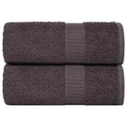 Washandjes 2 st 30x30 cm antraciet katoen