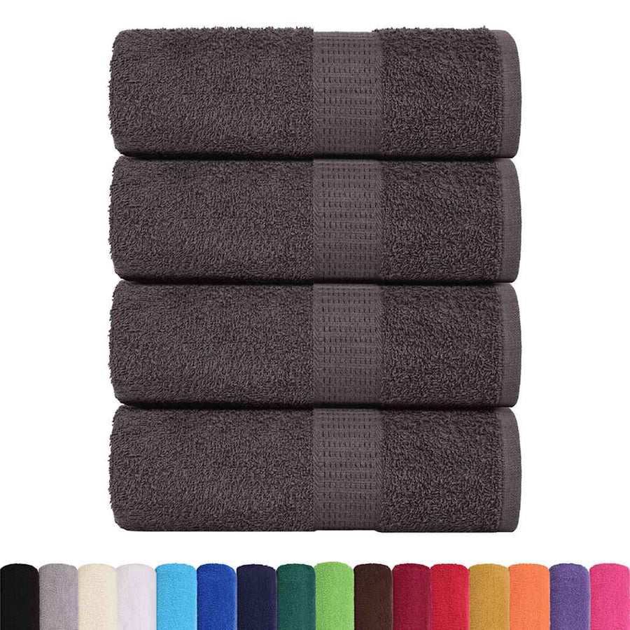 Gastendoekjes 4 st 30x50cm 360g/m² 100% katoen antracietkleurig