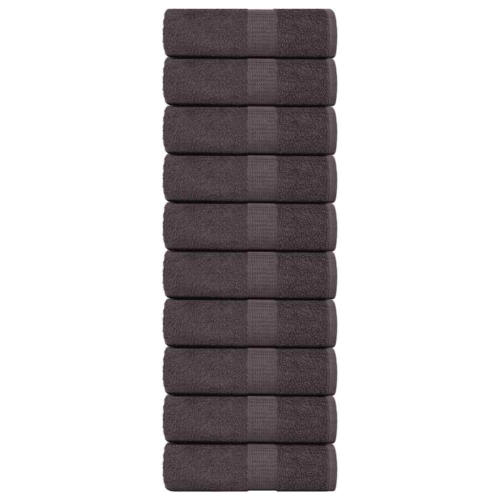 Gastendoekjes 10st 30x50cm 360g/m² 100% katoen antracietkleurig