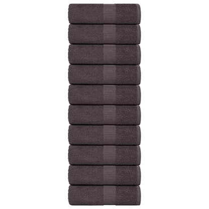 Gastendoekjes 10st 30x50cm 360g/m² 100% katoen antracietkleurig