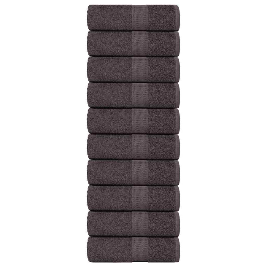Gastendoekjes 10st 30x50cm 360g/m² 100% katoen antracietkleurig