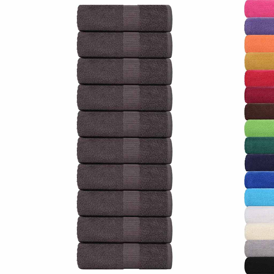 Gastendoekjes 10st 30x50cm 360g/m² 100% katoen antracietkleurig