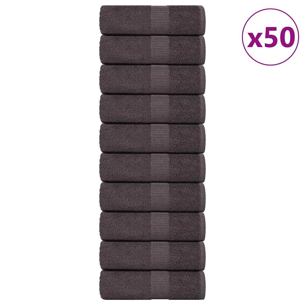 Gastendoekjes 50st 30x50cm 360g/m² 100% katoen antracietkleurig