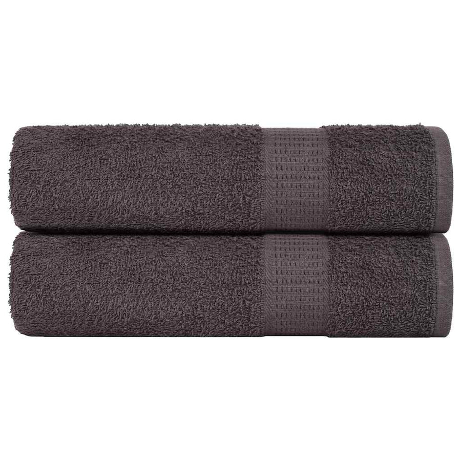 Handdoeken 2 st 50x100 cm 360 g/m² 100% katoen antracietkleurig