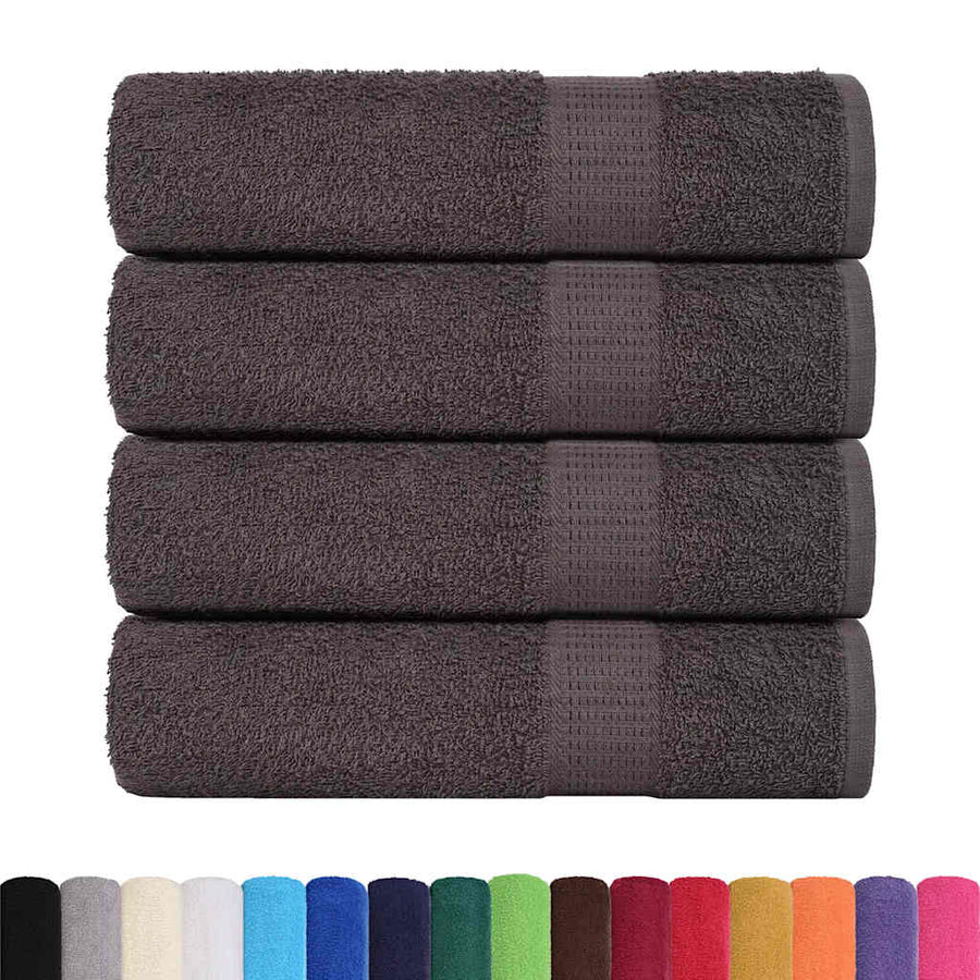 Handdoeken 4 st 50x100 cm 360 g/m² 100% katoen antracietkleurig