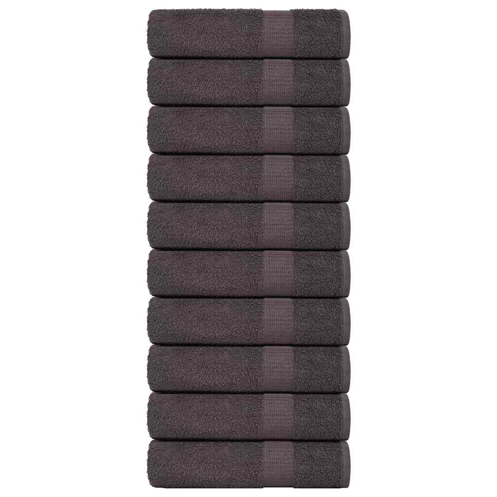 Handdoeken 10st 50x100 cm 360 g/m² 100% katoen antracietkleurig