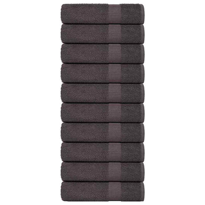 Handdoeken 10st 50x100 cm 360 g/m² 100% katoen antracietkleurig