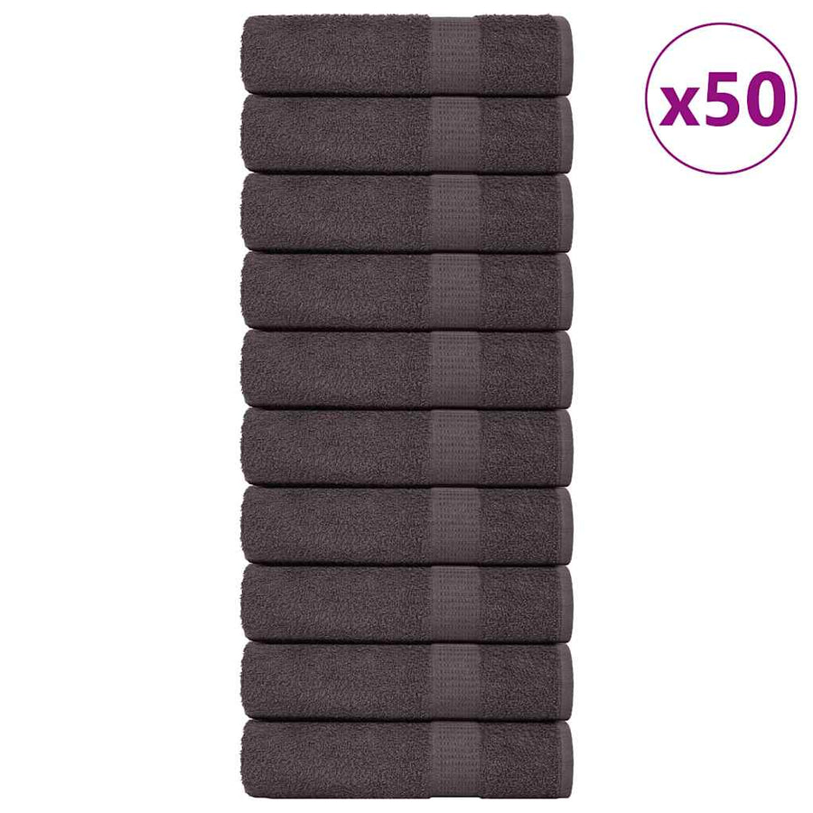 Handdoeken 50st 50x100 cm 360 g/m² 100% katoen antracietkleurig