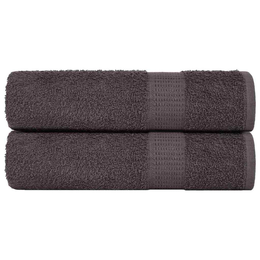 Douchehanddoeken 2 st 70x140 cm 360 g/m² 100% katoen antraciet