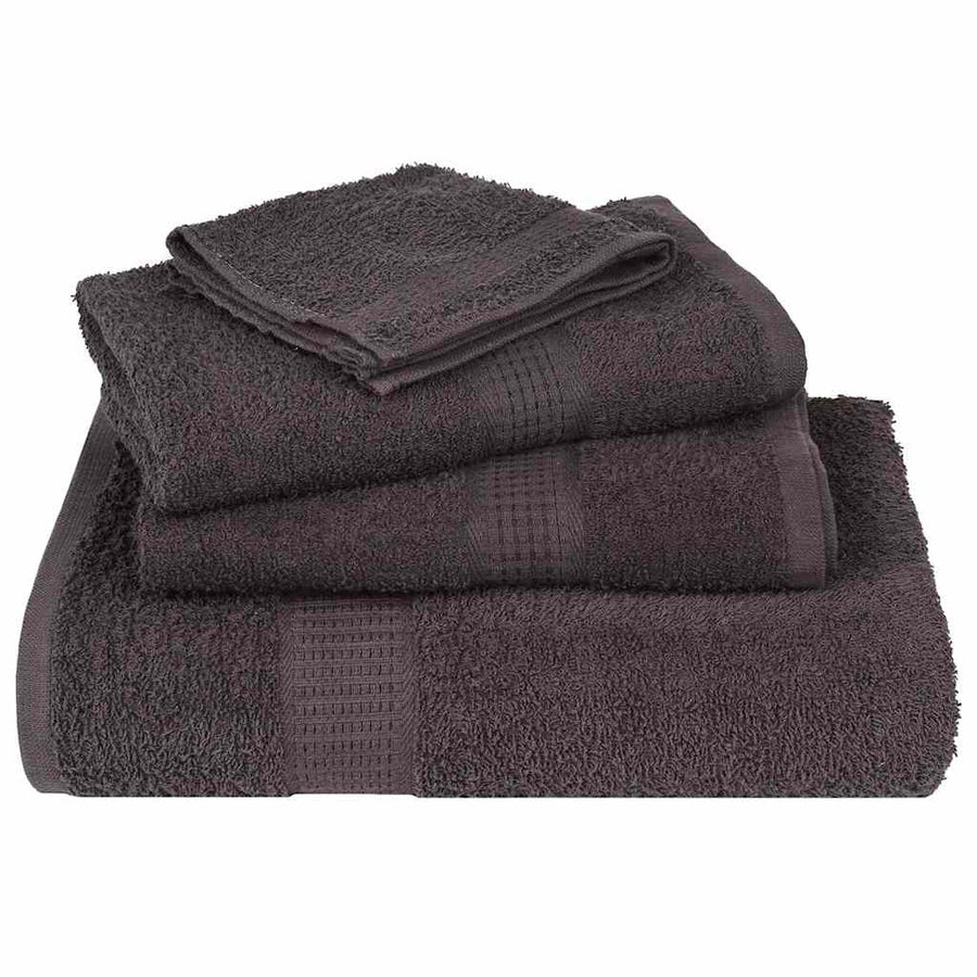 Douchehanddoeken 2 st 70x140 cm 360 g/m² 100% katoen antraciet