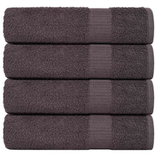 Douchehanddoeken 4 st 70x140 cm 360 g/m² 100% katoen antraciet