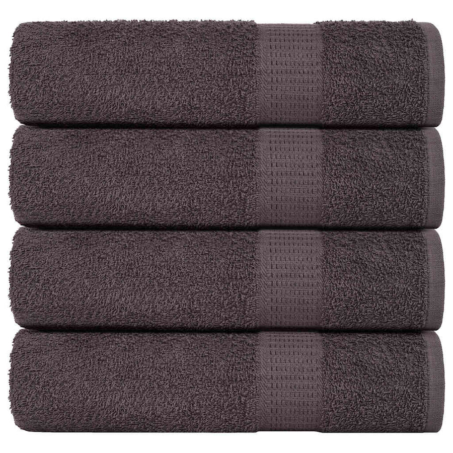 Douchehanddoeken 4 st 70x140 cm 360 g/m² 100% katoen antraciet