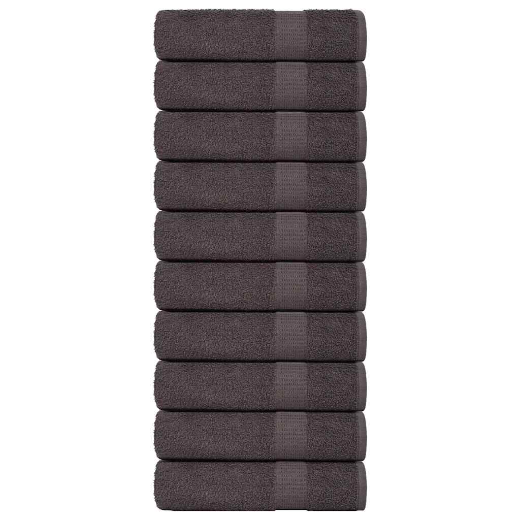 Douchehanddoeken FROGN 10 st 70x140 cm 360 g/m² antraciet