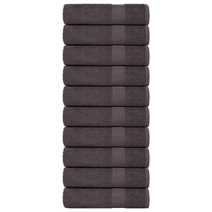 Douchehanddoeken FROGN 10 st 70x140 cm 360 g/m² antraciet