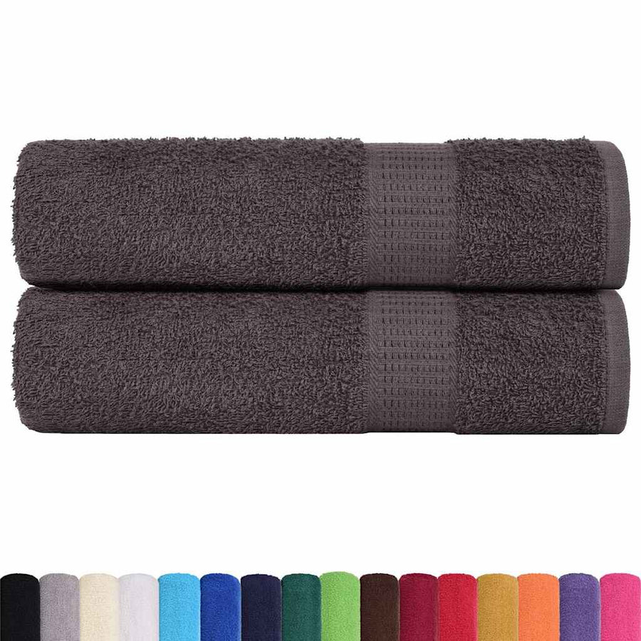 Badhanddoeken 2 st 100x150 cm 360 g/m² 100% katoen antraciet