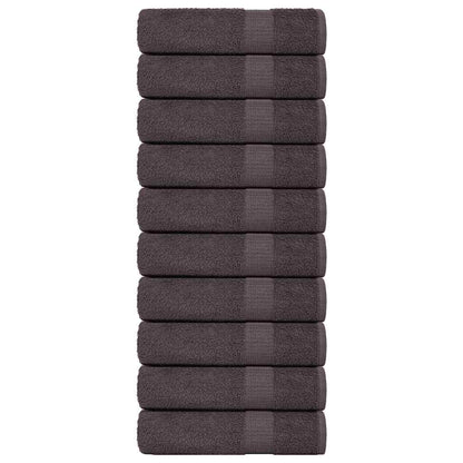 Badhanddoeken 10 st 100x150 cm 360 g/m² 100% katoen antraciet