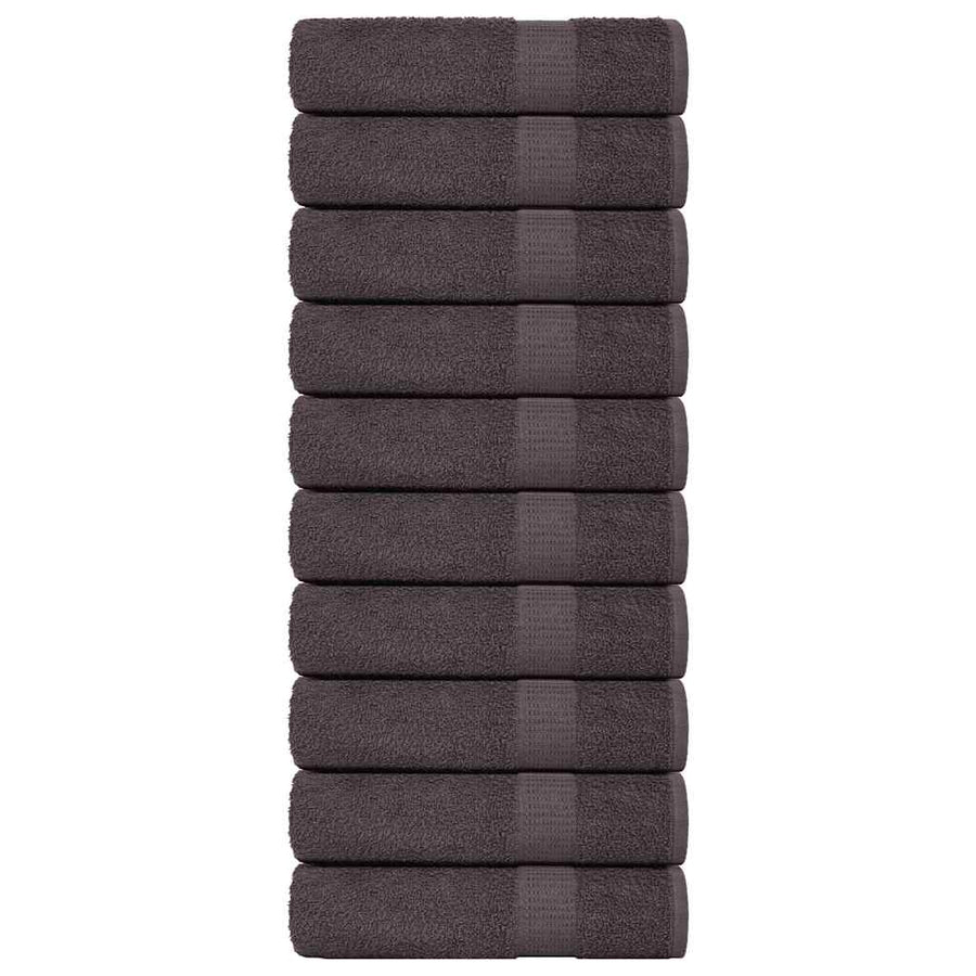 Badhanddoeken 10 st 100x150 cm 360 g/m² 100% katoen antraciet