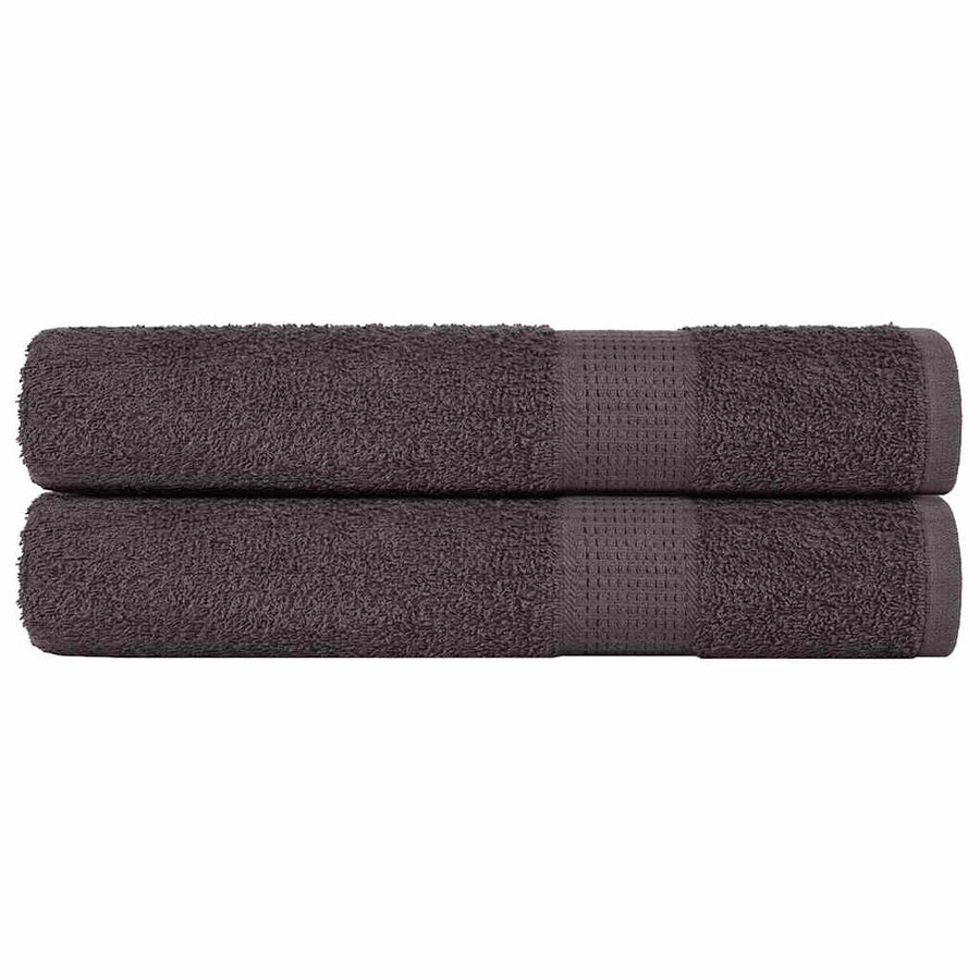 Saunahanddoeken 2 st 80x200 cm 360 g/m² 100% katoen antraciet
