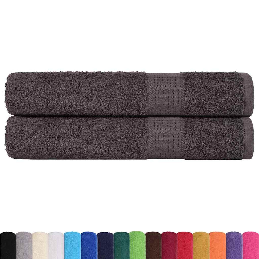Saunahanddoeken 2 st 80x200 cm 360 g/m² 100% katoen antraciet