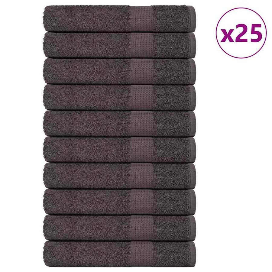 Saunahanddoeken 25 st 80x200 cm 360 g/m² 100% katoen antraciet