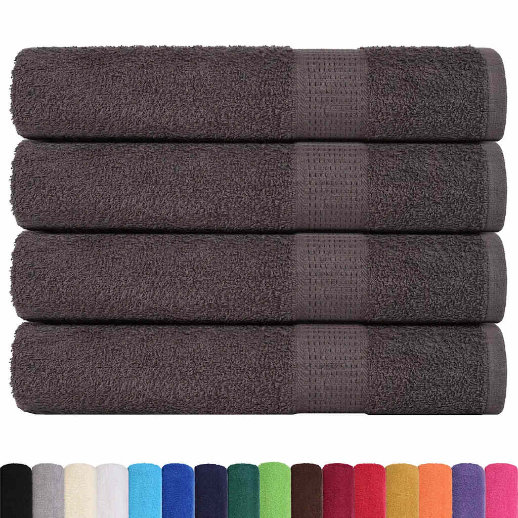 Handdoeken 4 st 100x200cm 360 g/m² 100% katoen antracietkleurig