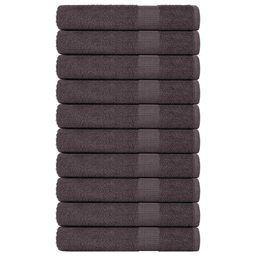 Handdoeken 10 st 100x200cm 360g/m² 100% katoen antracietkleurig