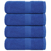 Washandjes 4 st 30x30 cm katoen blauw
