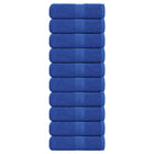 Washandjes 10 st blauw 30x30 cm katoen