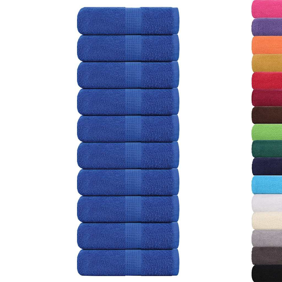 Gastendoekjes 10 st 30x50 cm 360 g/m² 100% katoen blauw