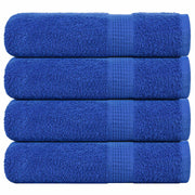 Handdoeken 4 st 50x100 cm katoen blauw