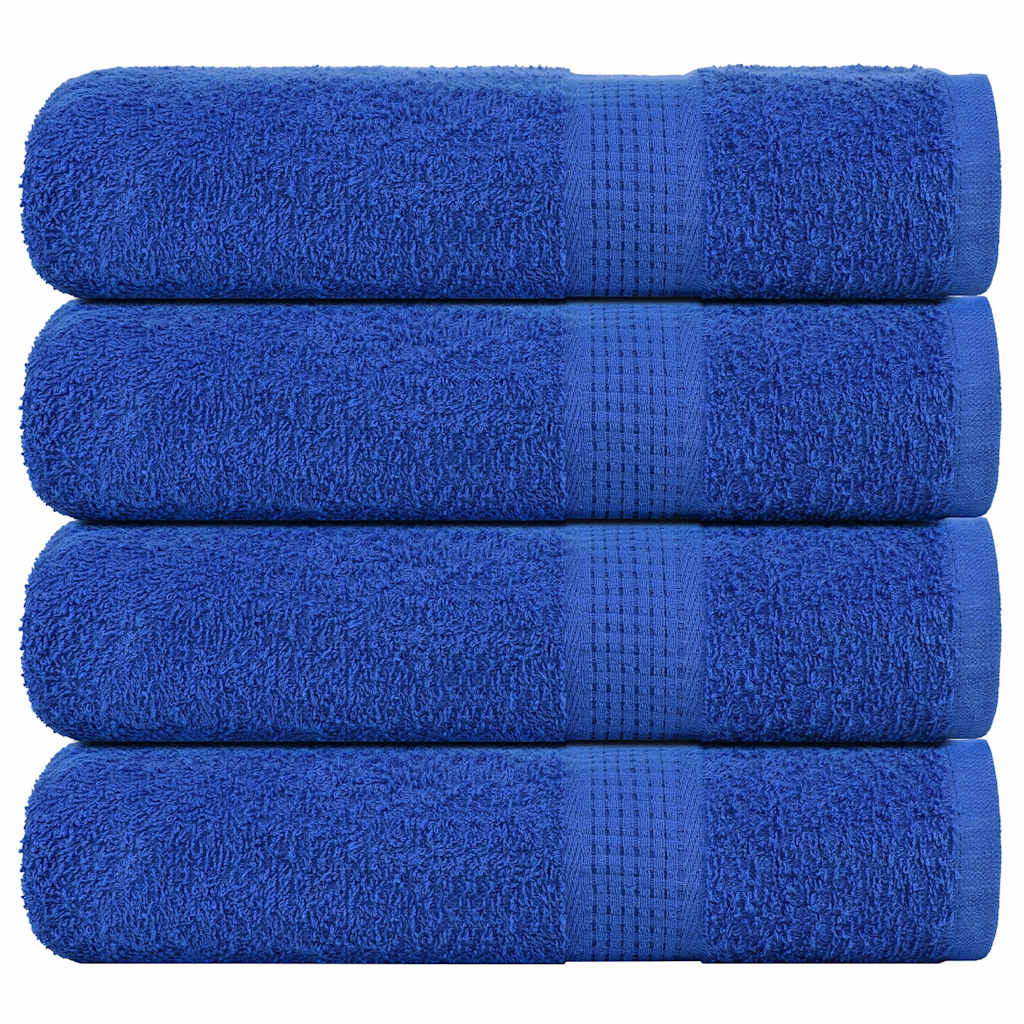 Handdoeken 4 st 50x100 cm 360 g/m² 100% katoen blauw