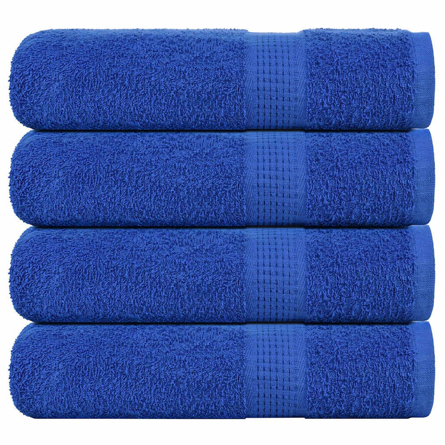 Handdoeken 4 st 50x100 cm 360 g/m² 100% katoen blauw