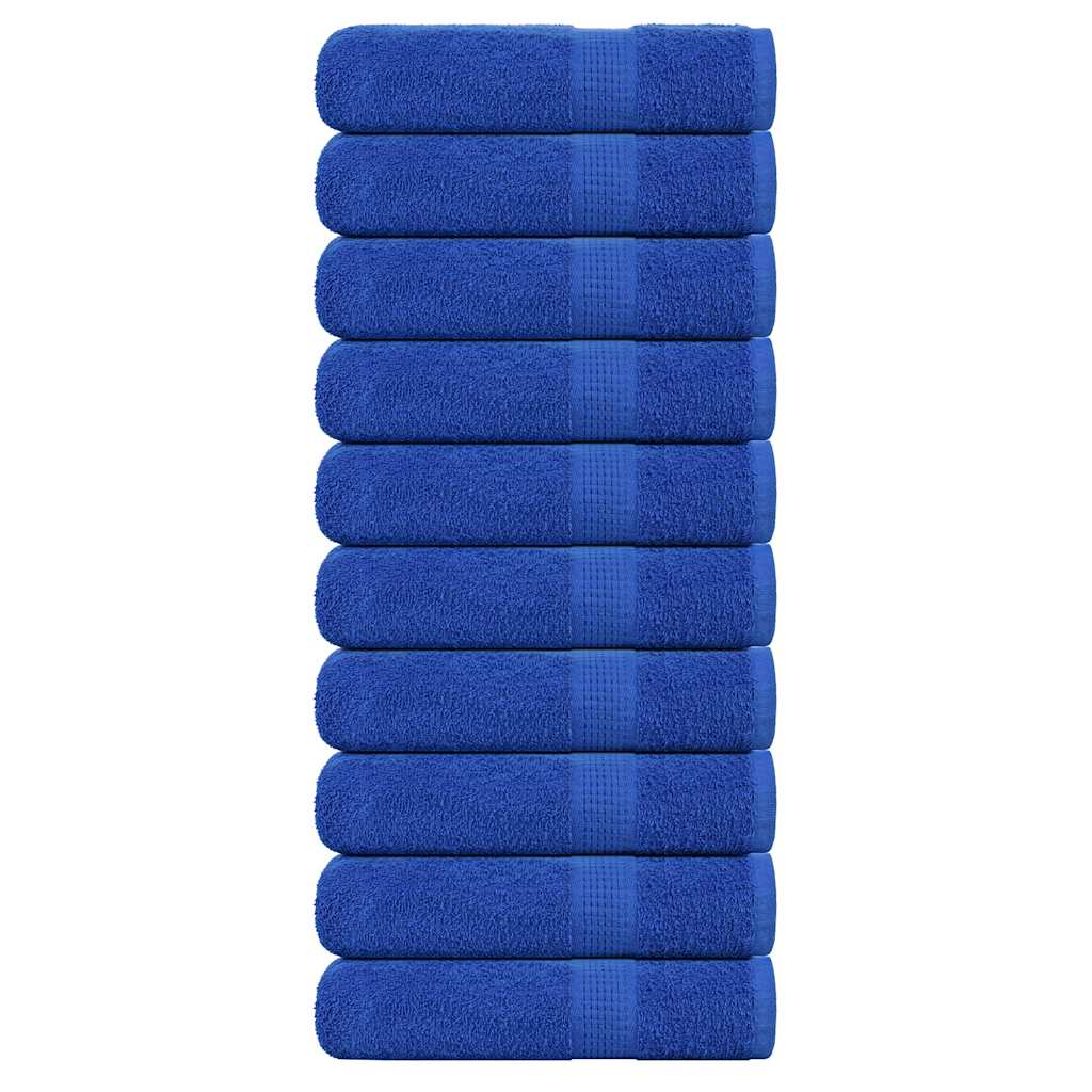 Handdoeken 10 st 50x100 cm 360 g/m² 100% katoen blauw