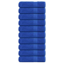 Handdoeken 10 st 50x100 cm 360 g/m² 100% katoen blauw