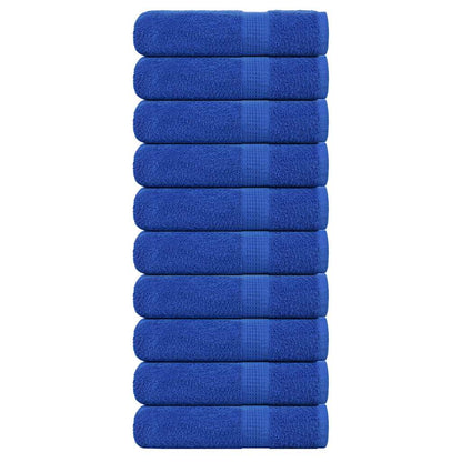 Handdoeken 10 st 50x100 cm 360 g/m² 100% katoen blauw