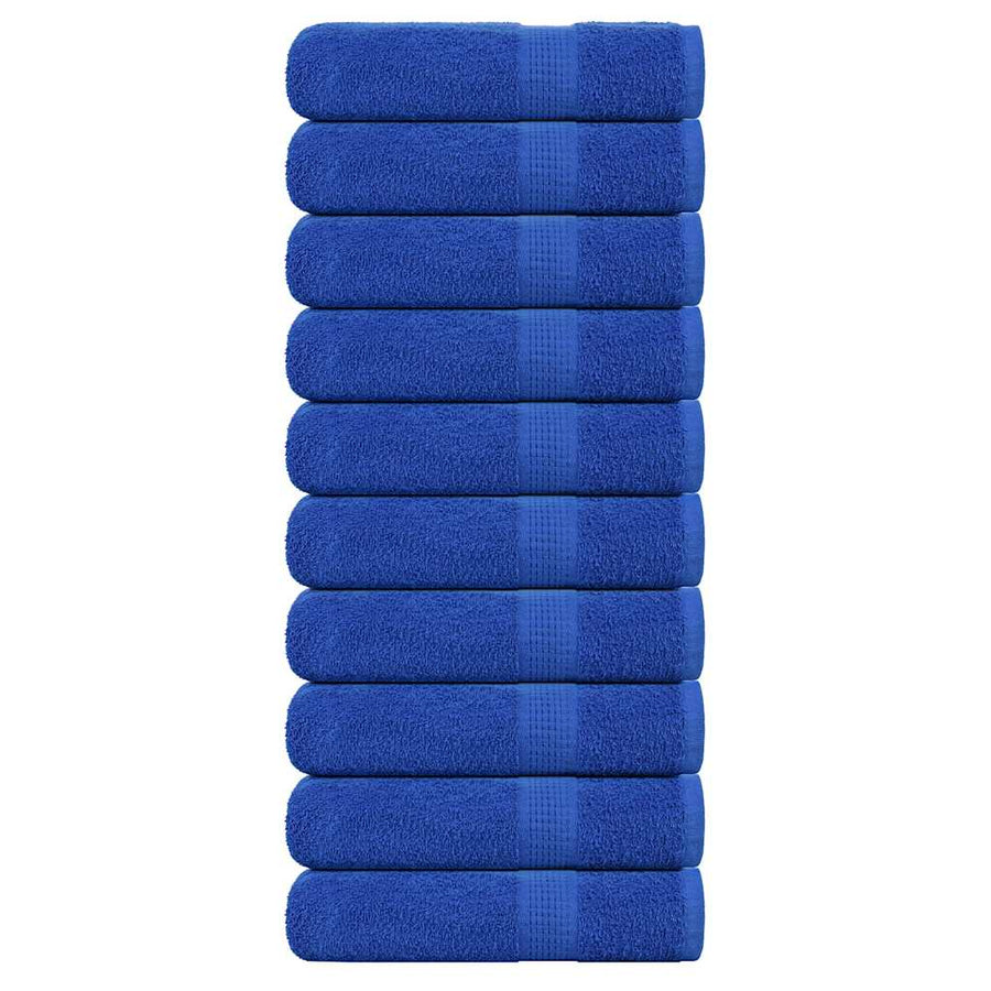 Handdoeken 10 st 50x100 cm 360 g/m² 100% katoen blauw