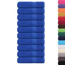 Handdoeken 10 st 50x100 cm 360 g/m² 100% katoen blauw