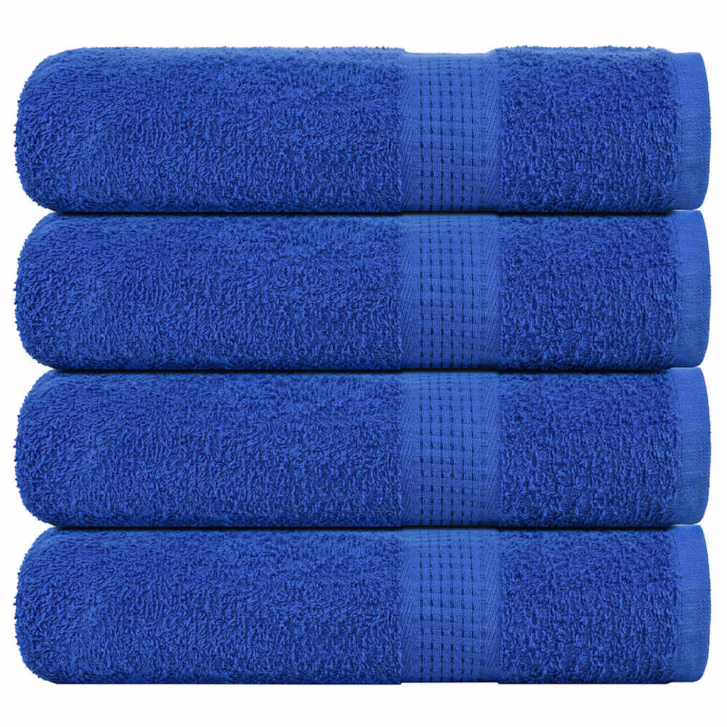 Douchehanddoeken 4 st 70x140 cm 360 g/m² 100% katoen blauw